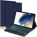 ProElite TouchPad Keyboard case for Samsung Galaxy Tab A8 10.5 inch (SM-X200/ SM-X205/ SM-X207), Magnetic Detachable Wireless Bluetooth TouchPad Keyboard Built-in 7-Colors Backlit, Dark Blue