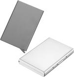 StealODeal Silver Black Metal Debit Credit ATM With Automatic Pop-Up Button 6 Card Holder (Set Of 2)