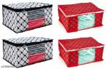 RIDDHI BAG Saree Cover & Designer Storage Bags with premium Quality Combo Offer (2+2) (Black, Red)