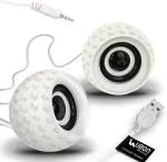 Ubon GSP-100 White 10 W Stereo Channel Mini Multimedia Laptop Desktop Computer Speaker