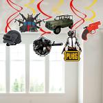 Zyozique Pubg Birthday Party Decorations -Ceiling Hanging Swirls Pubg Themed Birthday Party Decorations Supplies(Pack of 6)