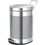 SHIVOM STEELS Stainless Steel Perforated Pedal Dustbin/ Perforated Pedal Garbage Bin With Plastic Bucket -7