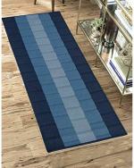 Status Blue Polypropylene Iris Runner With Anti Skid Backing Pack of 1