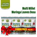 HEALTH BASKET MULTI MILLET MORINGA LEAVES DOSA MIX COMBO PACK OF 3 (300 GM X 3)