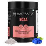 Halesaga BCAA Supplement for Men with Ideal Ratio of 2:1:1 - Big Muscle Growth & Recovery with 5g of Amino Acid Per Serving Powder | Sugar, Gluten, Dairy Free | - 250g Blue Raspberry Flavor