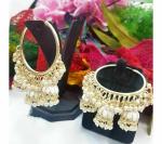 Gyaan Jewels Handmade Jhumki Earring White (Women and Girls)