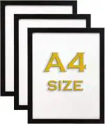 Craftscorner Black Acrylic Customized Gift Best Friends Reel Photo Collage With Frame For Friends, A4 (Pack Of 3)