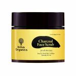 Indus Organics Charcoal Face Scrub 100gm | Tan Removal | Blackhead Remover | Exfoliate Scrub | Blackhead Whitehead Remover | Dead Skin Remover | Detan Pack I Face Scrub For Women & Men