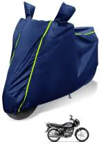 Mockhe 100% Waterproof Bike Cover for Hero Splendor Plus Coated, Dustproof UV Protection Custom Fit bike cover-(Blue)