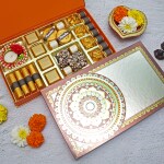 Velvet Fine Chocolates Diwali Gift Hamper Box for Employees & Clients with Premium Chocolate & Diya