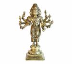 Kartique Brass Brahma The Creator in Trimurti Idol - 10 inch