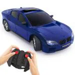 Mirana C-Type USB Rechargeable Tracer Racing RC Car with Nitro Booster | High Speed Remote Control Car Toy | Gift for Boys and Kids Girls (Azure Blue)