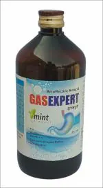 DEE INDIA HERBALS 100% Natural Ayurvedic Gas Expert Syrup- Mint Flavour For Heartburn, Acidity, Constipation (450ml Each, Pack of 6)