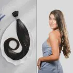 Hair Originals Human Hair extensions -I Tip-Natural Black-25 Strands-18