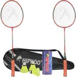 Hipkoo Sports Red Aluminum Air Badminton Set-2 Rackets, 3 Shuttlecocks And Bag