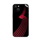 GADGETSWRAP Printed Vinyl Skin Sticker for Apple iPhone 14 - Red Waves