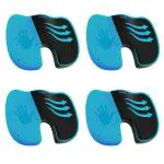 Frido Ultimate Coccyx Seat Cushion with Cooling Effect & Memory Foam |Orthopedic Design for Tailbone & Lower Back Pain, Sciatica, Muscular Stress |Ergonomic U-Shaped Hip Support Pillow for Comfortable Sitting, Car seat height raiser |Above 80kg -Pack of 4