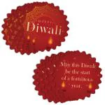 Festiko 18 Pcs Diwali Thank You Cards, Red Double Sided Cards, Thank You Note Cards With Message