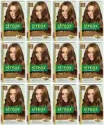 Streax Cream Hair Color For Unisex, 60ml - 7.3 Golden Blonde (Pack of 12)