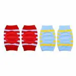 THE LITTLE LOOKERS Red and Royal Blue Anti-Slip Baby Knee Pads (Set of 2)