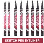 Bingeable Yankina 36H Waterproof Long Lasting Sketch Pen Eyeliner - 0.9 Ml (Set Of 8)