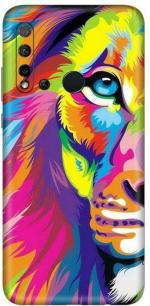 aadia Huawei Nova 5i Matte Vinyl Lion Printed Mobile Skin Sticker with Scratch Resistant Lamination