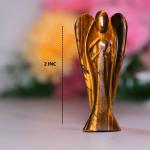 Crystal Divine Tiger Eye Angel Figurines and Statues For Home Decor Items & Decorative Items Crystal Angel Statue Set Crystal Angel Set Angel Wings Angel Crystal Statue For Spritual Item Gifts 2 Inch