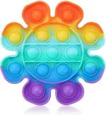 Shivsoft Popp It Toys,Push Pop Bubble Toy,Autism Special Needs Silicone Stress Relief Toy,Novelty Gifts for Girls Boys Kids Adults (Fower)
