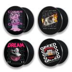 Phone Antics Mobile Holder Printed Designs Finger Grip Mobile Back Holder Grip Mobile Socket Grips (Circle) Pack of 4 (Street Style)