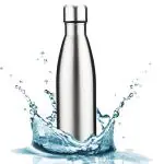 Style Homez Classic Stainless Steel Water Bottle, Gym Sipper BPA Free Food Grade Quality Silver Color 750 ml
