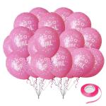 Zyozique 'Its A Girl' Printed Pink Balloons For Baby Girl Birthday Decorations/Baby Shower Decorations - Welcome Baby Girls Decorations Balloons Kit (PACK OF 51)