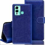 Slugabed Flip Cover for Infinix Hot 12 Play | Magnetic Closurer| PU Leather Magnetic Wallet Back Cover Case (Blue)