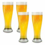 Jay Gatrad Seller Beer Glass, Clear Classic Pilsner Glass Set, Bar Weizen Glass, Wheat Beer Glasses, Set of 4