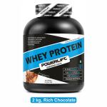 Powerlift Whey Protein Concentrate, 24g Protein, 5.2g BCAA with Enzyme Blend (2kg, Rich Chocolate)