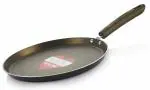 Nirlon Gold Rush Non Stick Aluminium Gas & stovetops Friendly Flat Dosa Tawa 26cm[Color-Gold Rush]