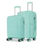 Nasher Miles Springfield Hard-Sided Polypropylene Set of 2 Cool Mint Trolley Bags (55 & 65 cm)