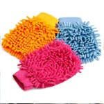 QinPin Multipurpose Scratch-Free Ultra Absorbent Soft Lint-Free Reusable Microfiber Cleaning Glove for Easy Home Car Glass Table Washing (Pack of 3)