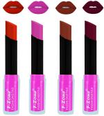 OUR BEAUTY Multicolor Rich Color Matte Lipsticks Set, 14 G (Set Of 4)