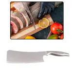 Ashmen Meat Cleaver Knife Stainless Steel Handle, Heavy Duty butcher Knife Blade for Home Kitchen 11inch