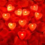 Festiko Red Heart Shaped Tealight Candles For Valentines Day Room Decoration, Marriage Proposal And Wedding (Pack Of 10)