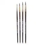 KAMAL Durable and Easy To Clean Brown 0,2,4,6 Paint Brush Set (pack of 4)