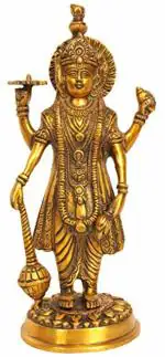 Kalakrithi Classic Lord Vishnu Statue Standing 30.48 X 11.43 cm