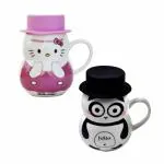 Saugat Traders Coffee Mugs for Kids Ceramic Coffee Pink Kitty-Panda Mug Gift Set | Birthday Gift for Kids-Girls- Boys- Brother- Sister