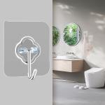 SUNVIBE 10 Pieces No Drilling Adhesive J Shape Wall Hooks, Heavy Duty Hanging Hook