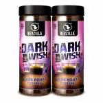 Bevzilla 400 Gram (200gm x 2) Black Roast (Dark Wish) Strong Coffee | Make 100 Cups | Arabica Coffee Powder | Bold & Intense | Best for Espresso, Cappuccino, Latte|Hot & Cold Brew Ready
