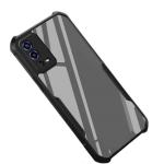 Rakulo Back Cover for Oppo A55 4G, Eagle Case Hard PC Back Transparent Shock Proof Rubberized Case (Black)