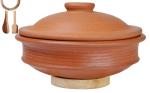 Craftsman India Online Red Terracotta Clay Pottery Mud Pot For Cooking And Serving, 2 L