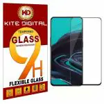 Kite Digital Oppo Reno 2 Black 5D/6D/11D Premium Tempered Glass Screen Protector Slim 9H Hard 2.5D (Pack of 2)
