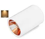 OTS LIGHTS 3 Watt COB Cylinder Surface Light White Body (Warm White-3000k, Rose Reflector, 5.8cm x 3.2cm x 3.2cm)