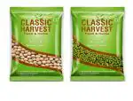 Classic Harvest Organic Matar ( 500g )& Green Moong ( 500g ) Whole